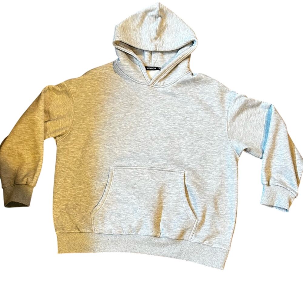 WYNNQUE Gray Oversized Hoodie Sweatshirt Size L